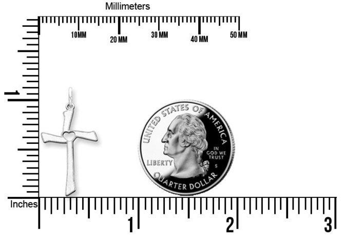 Sterling Silver Laser Designed Cross Pendant