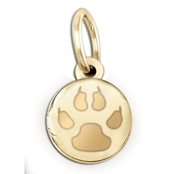 Cat's Paw Print Round Picture Locket