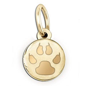 Cat's Paw Print Round Picture Locket
