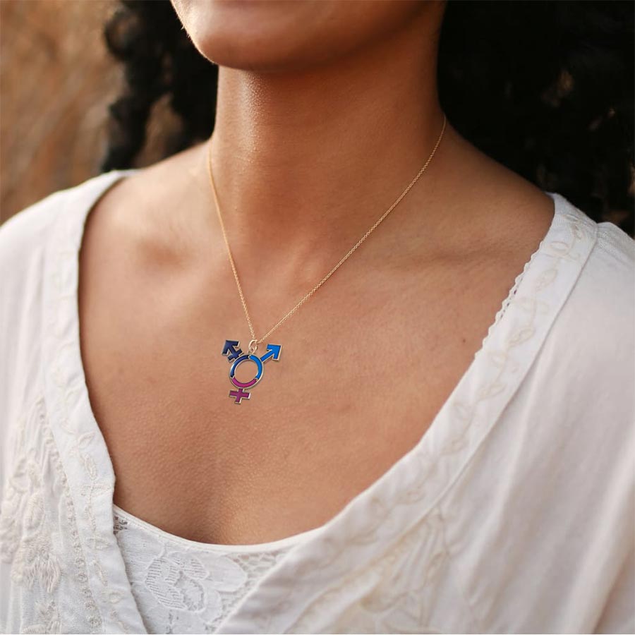 Custom Transgender Enamel &/or High Polished Necklace