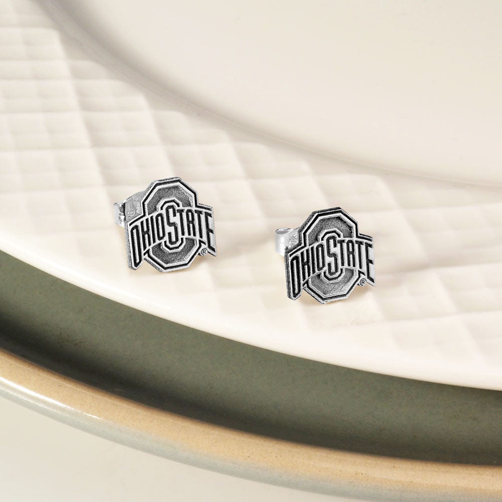 Pair Of Ohio State Logo Earrings