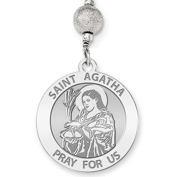 Saint Agatha Rosary Bracelet "EXCLUSIVE"