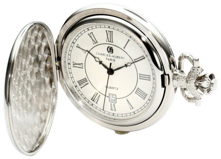 Charles-Hubert Paris Hunter Case Quartz Pocket Watch