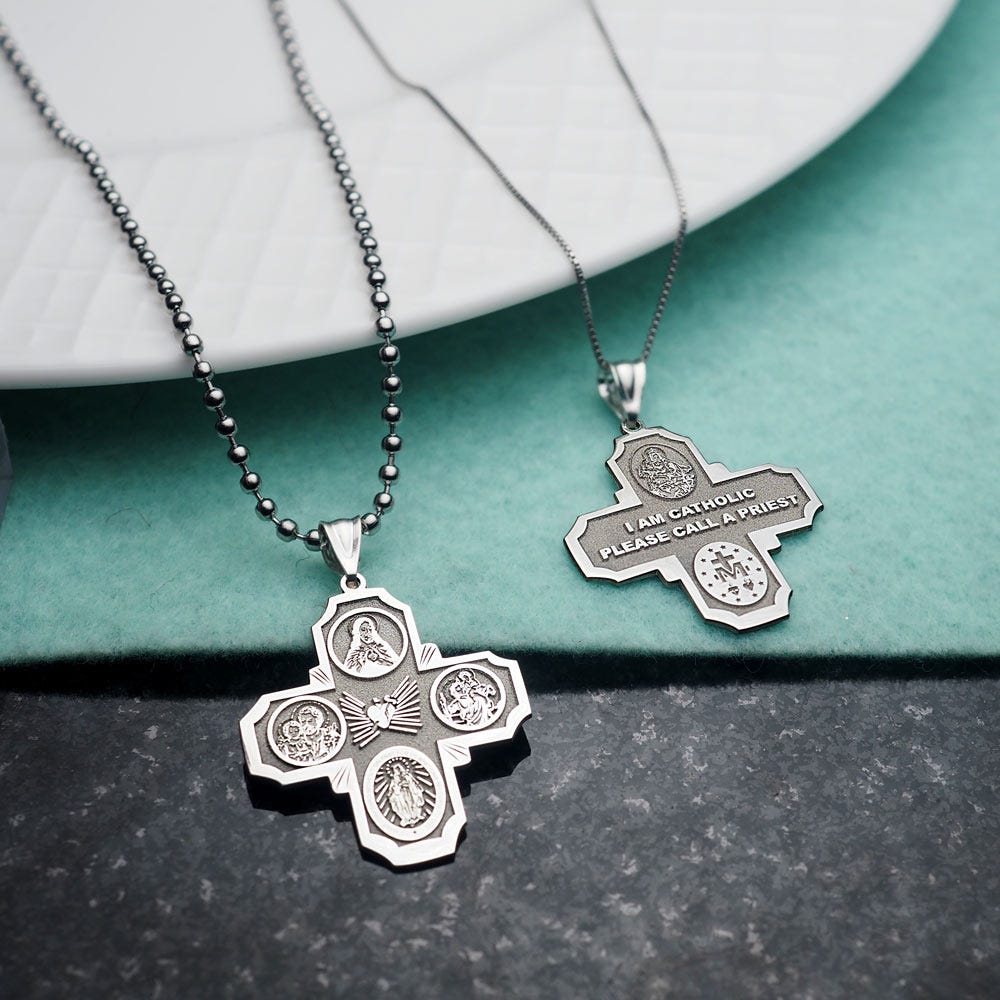 4 Way Cross Religious Medal  "EXCLUSIVE"