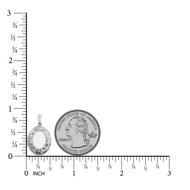 Sterling Silver Small Oval Photo Locket