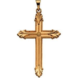 14K White Gold CROSS PENDANT