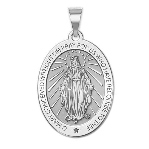 Miraculous Medal "EXCLUSIVE" Oval Pendant