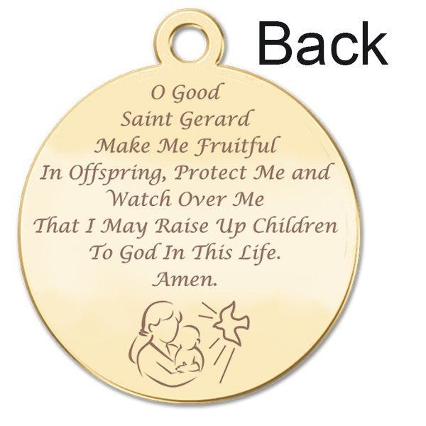 Expandable Bracelet W/ Saint Gerard Charm & "Motherhood Prayer" in Color or Laser Struck
