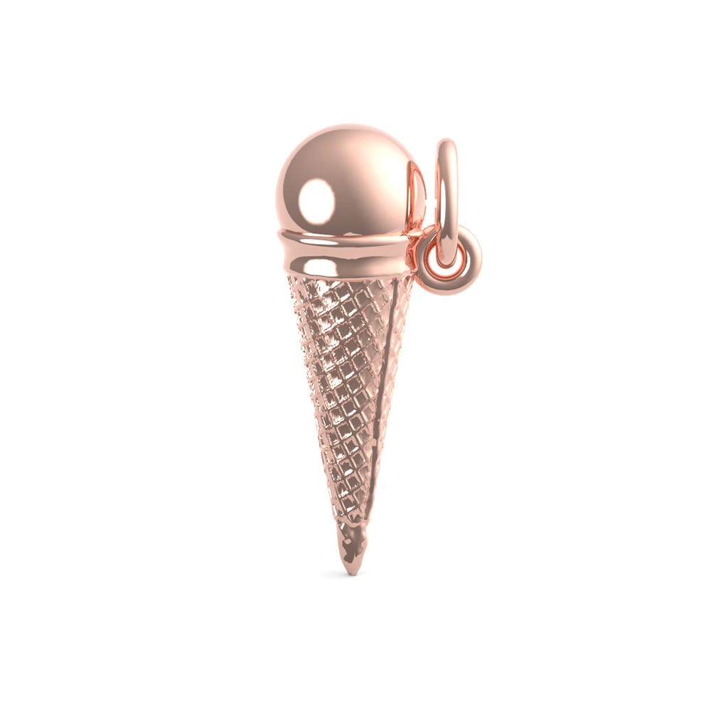 Vanilla Pearl Ice Cream Cone Charm