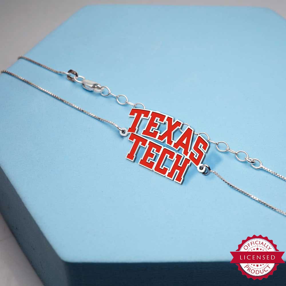 Texas Tech Color Enamel Block Bracelet