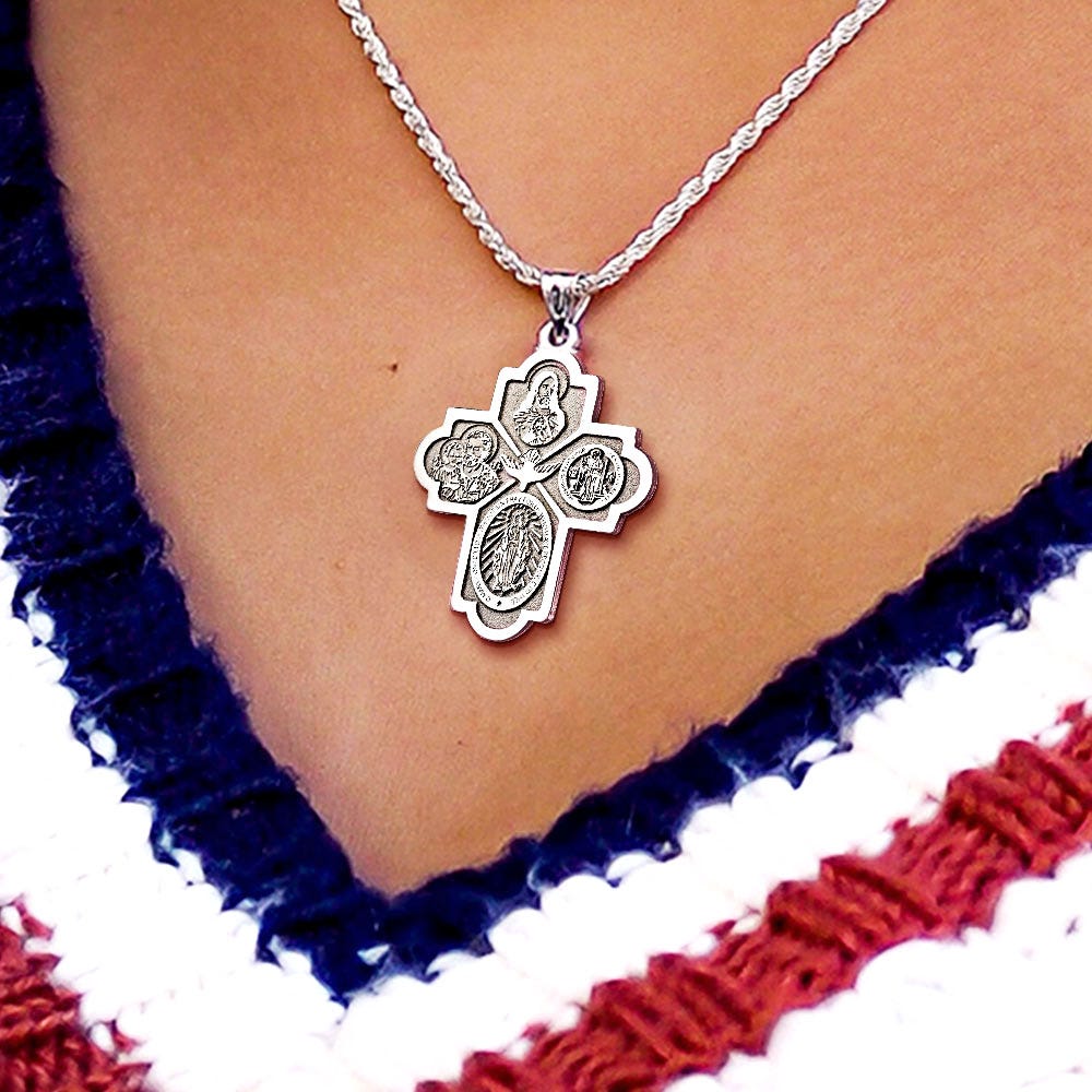 4 Way Cross Religious Medal -"EXCLUSIVE"