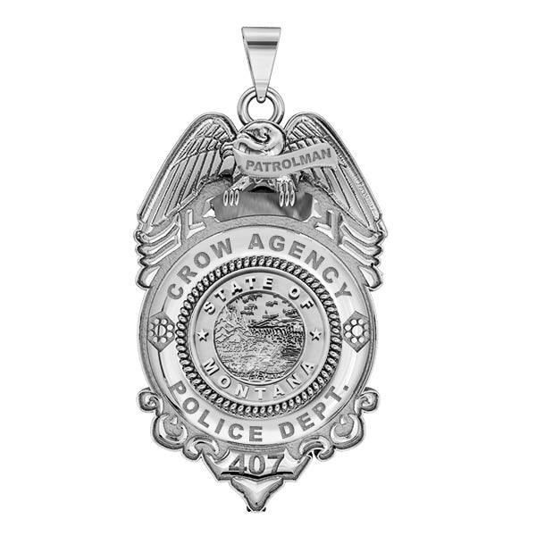 Personalized Patrolman Montana Police Badge with Your Rank, Number & Department