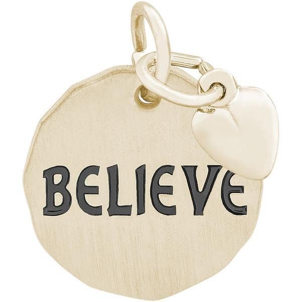 BELIEVE TAG W/HEART ENGRAVABLE