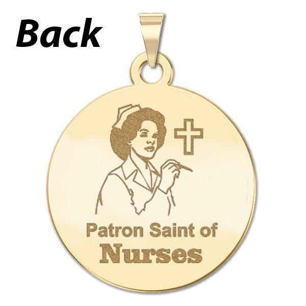 Saint Agatha "Nurse" Round Religious Medal  "EXCLUSIVE"