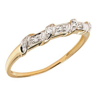 14K Gold Diamond Promise Band