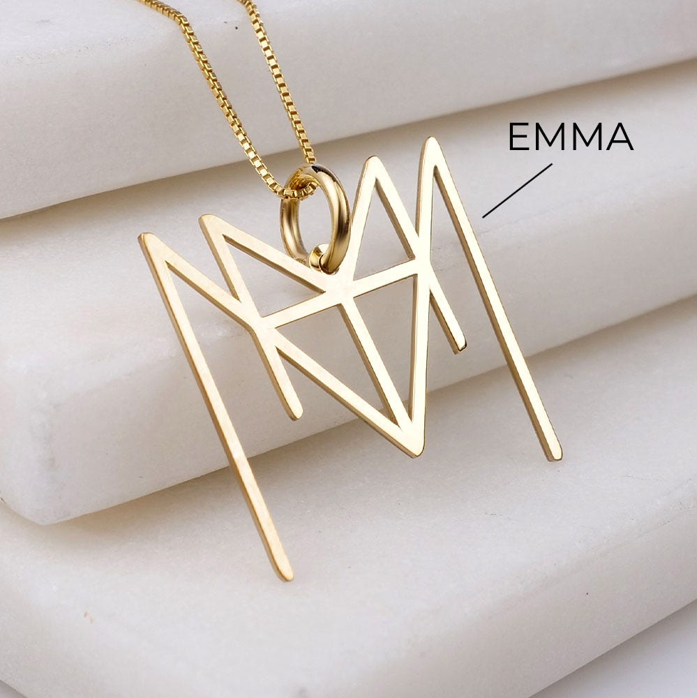 Geometrical Name Necklace
