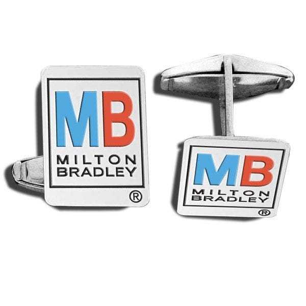 Rectangle Cufflinks Logo Jewelry
