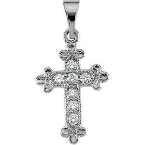 CROSS PENDANT W/DIAMOND