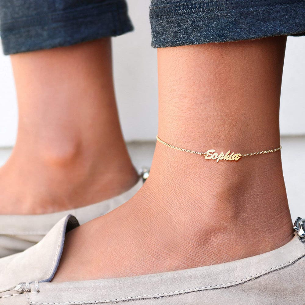 Exclusive Personalized Name Anklet / Ankle Bracelet