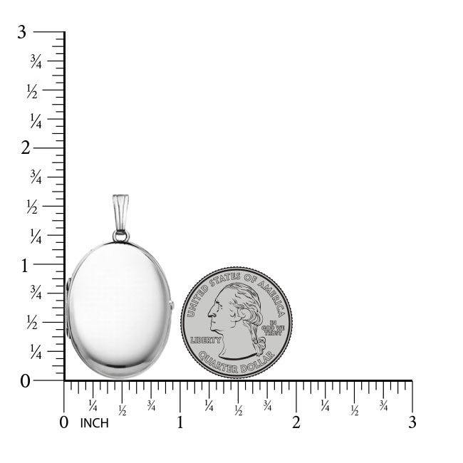 Sterling Silver Oval Four Photo Locket