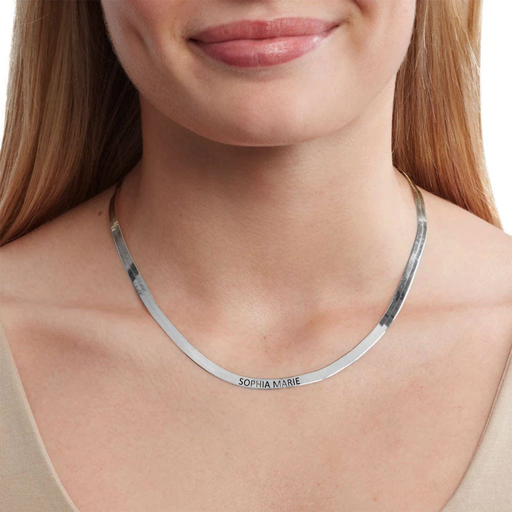Herringbone Engraved Chain