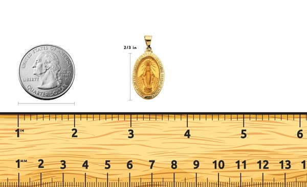 HOLLOW OVAL MIRACULOUS MEDAL