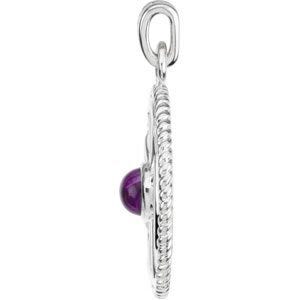 GENUINE AMETHYST MALTESE ROPE CROSS