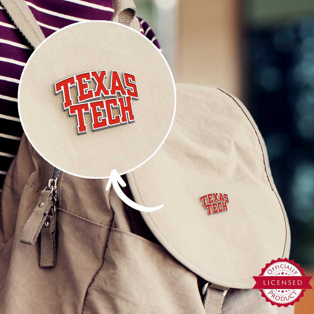 Texas Tech Color Enamel Block Pin