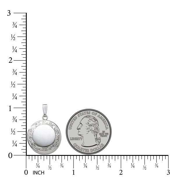Sterling Silver Round Photo Locket