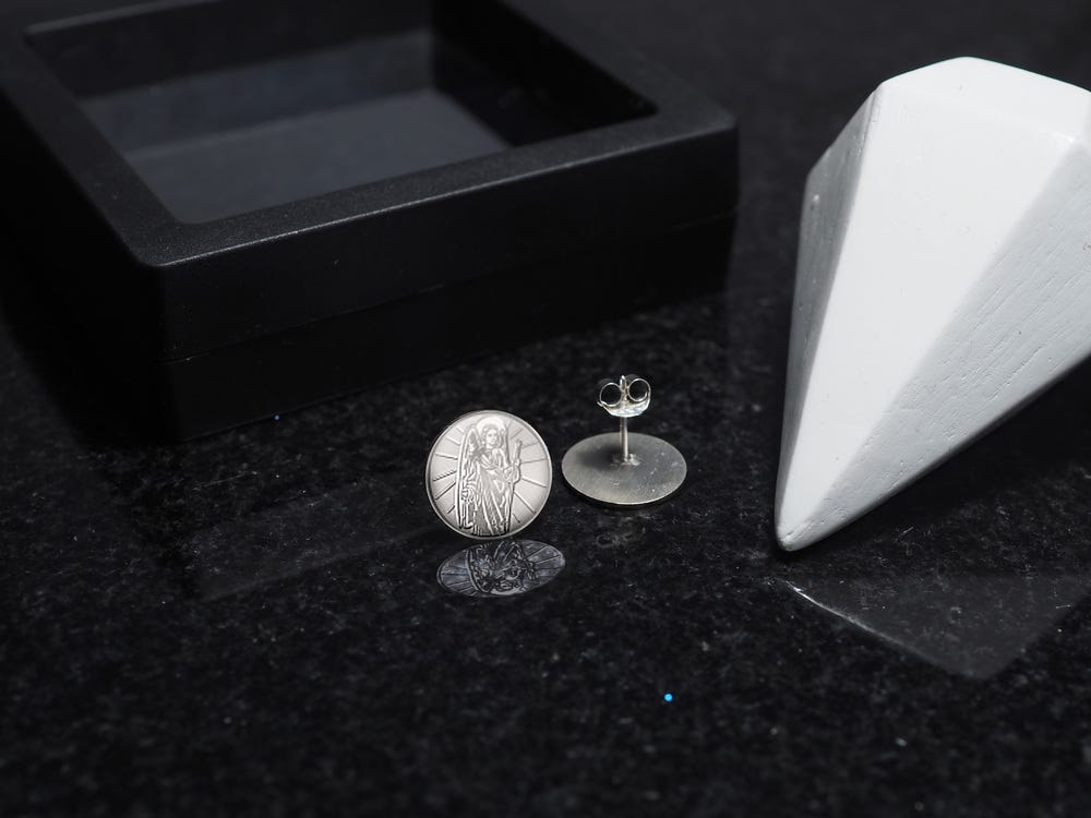 Pair of Saint Raphael Stud Earrings