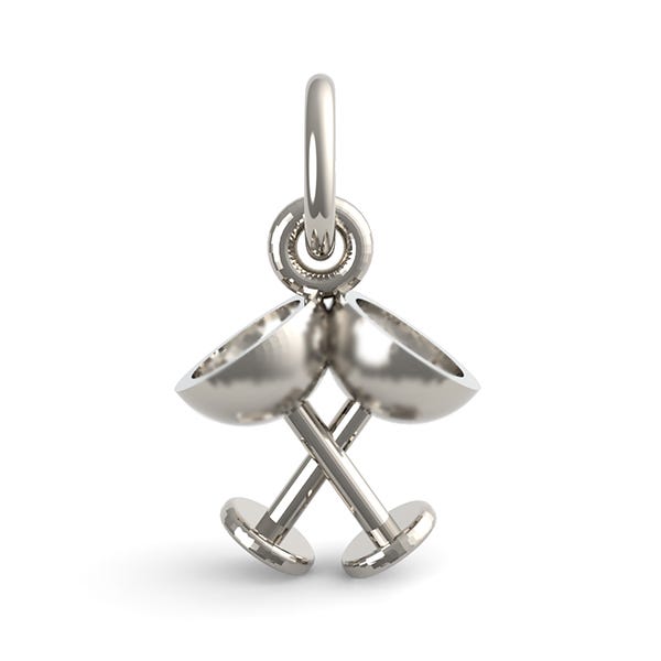 Champagne Glasses Charm 1145