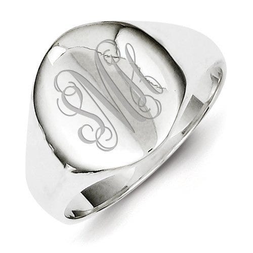 Sterling Silver Boy's Oval Signet Ring