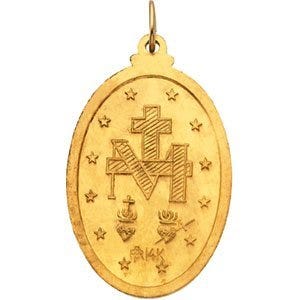 Miraculous Medal Pendant Charm