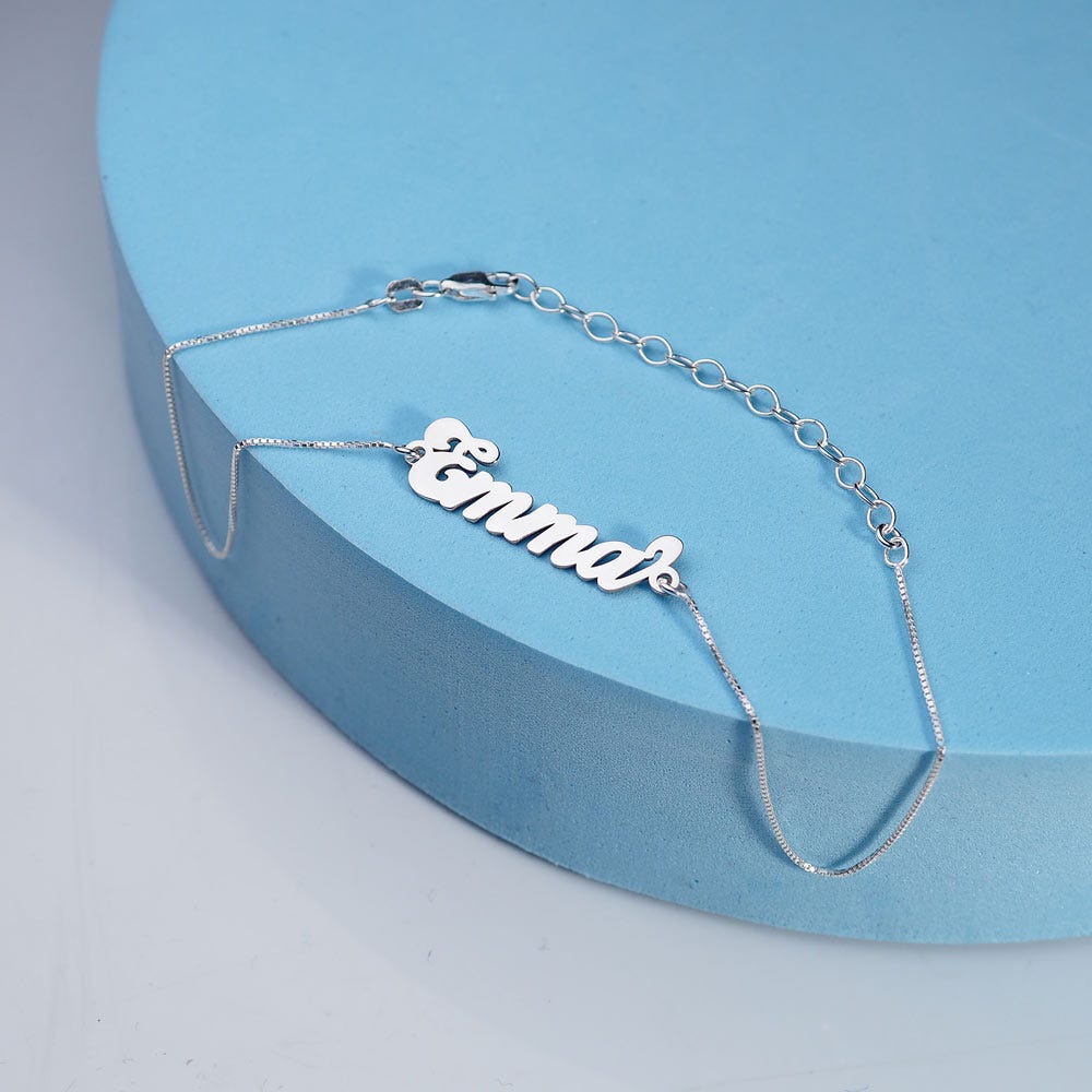 Exclusive Personalized Name Anklet / Ankle Bracelet- Adjustable Size
