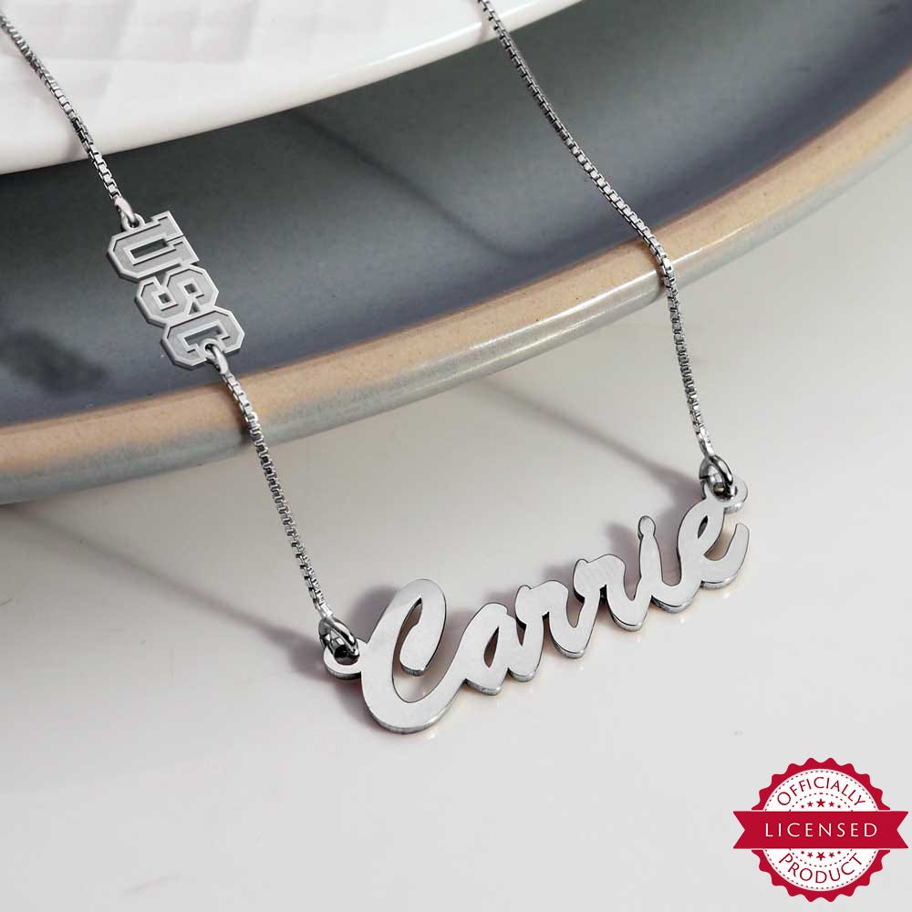 USC Custom Charm Name Necklace