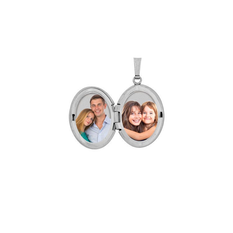 Sterling Silver Oval Photo Locket