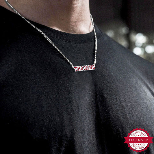 USC Color Enamel Block Trojan Necklace