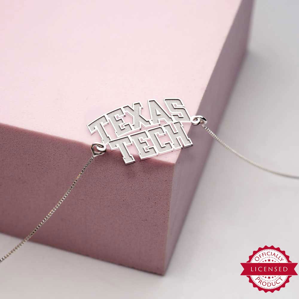 Texas Tech Block Bracelet