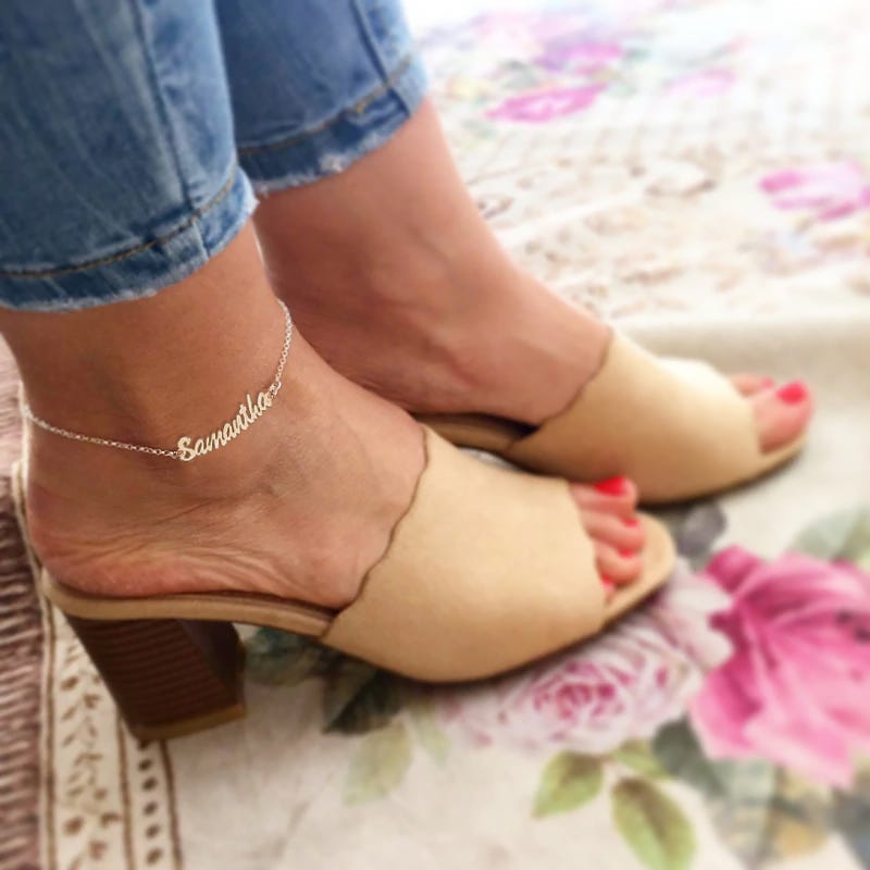 Exclusive Personalized Name Anklet / Ankle Bracelet
