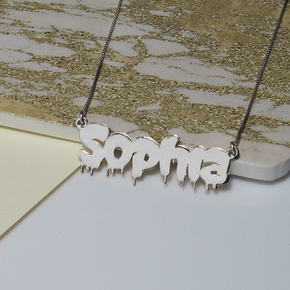 Custom Drip Bubble Nameplate