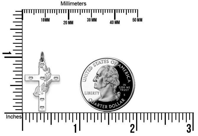 Sterling Silver Laser Designed Cross Pendant
