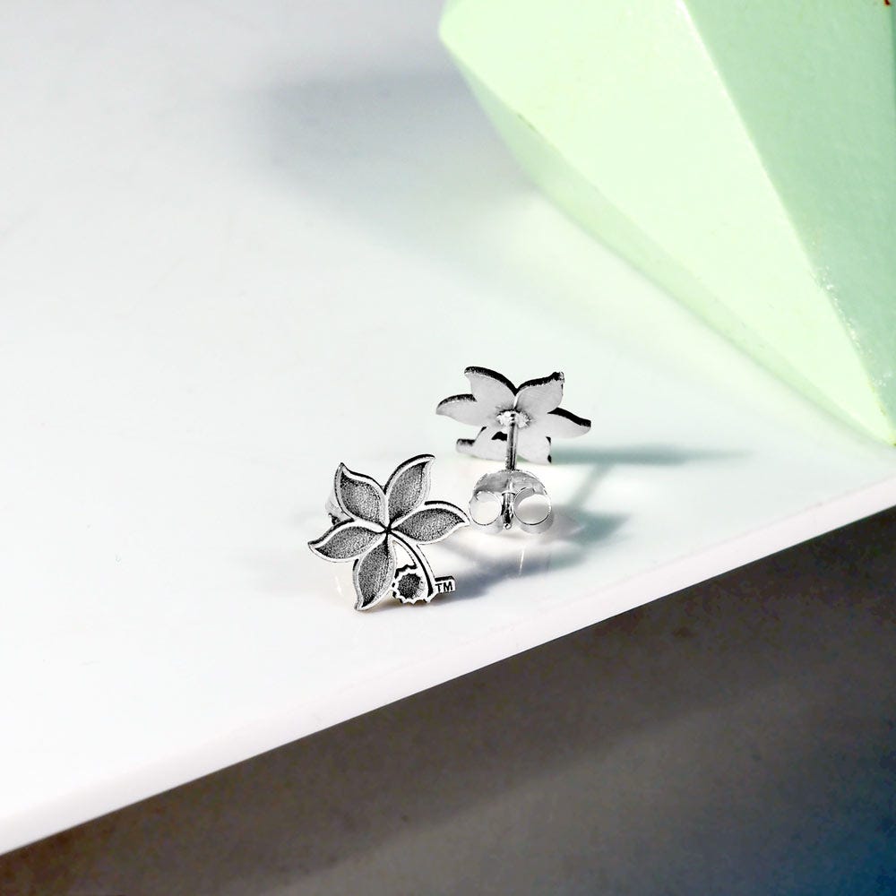 Pair Of Ohio State Logo Leaf Earrings