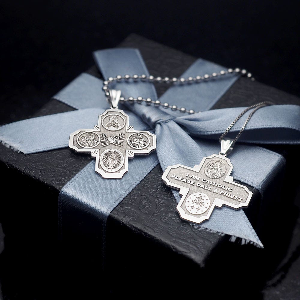 4 Way Cross Religious Medal  "EXCLUSIVE"