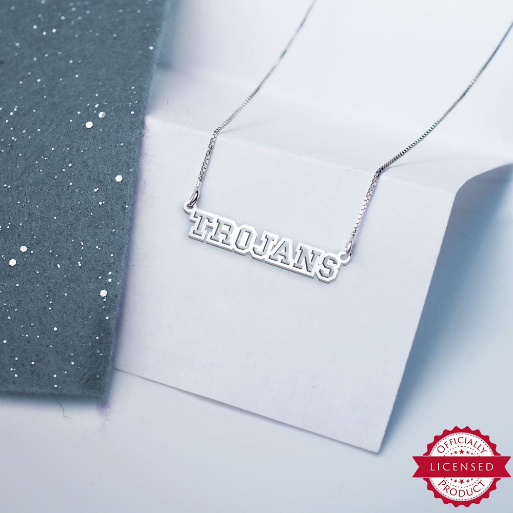 USC Block Trojan Necklace