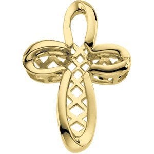 14KY RHOD PLTD DIA UNITY CROSS