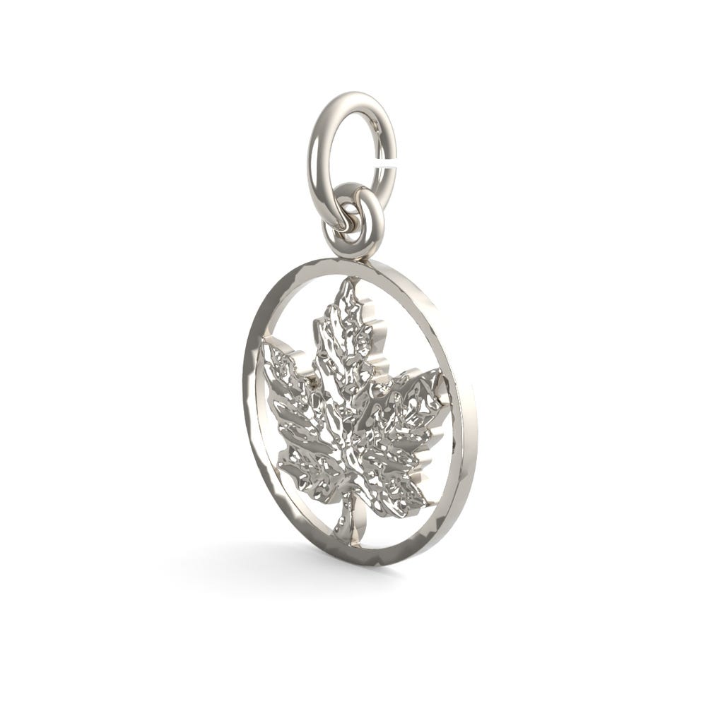Ringed Maple Leaf Charm