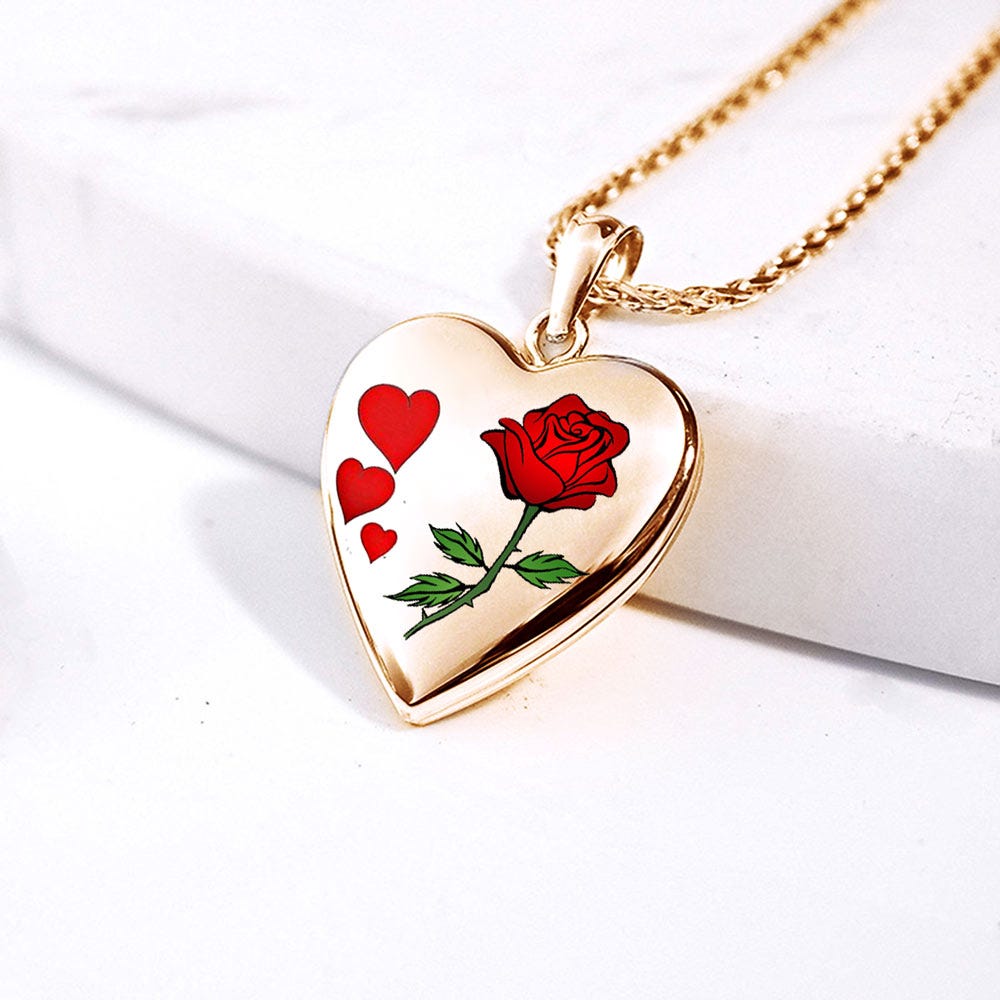 14k Gold Filled Mother's Day Heart Photo Locket