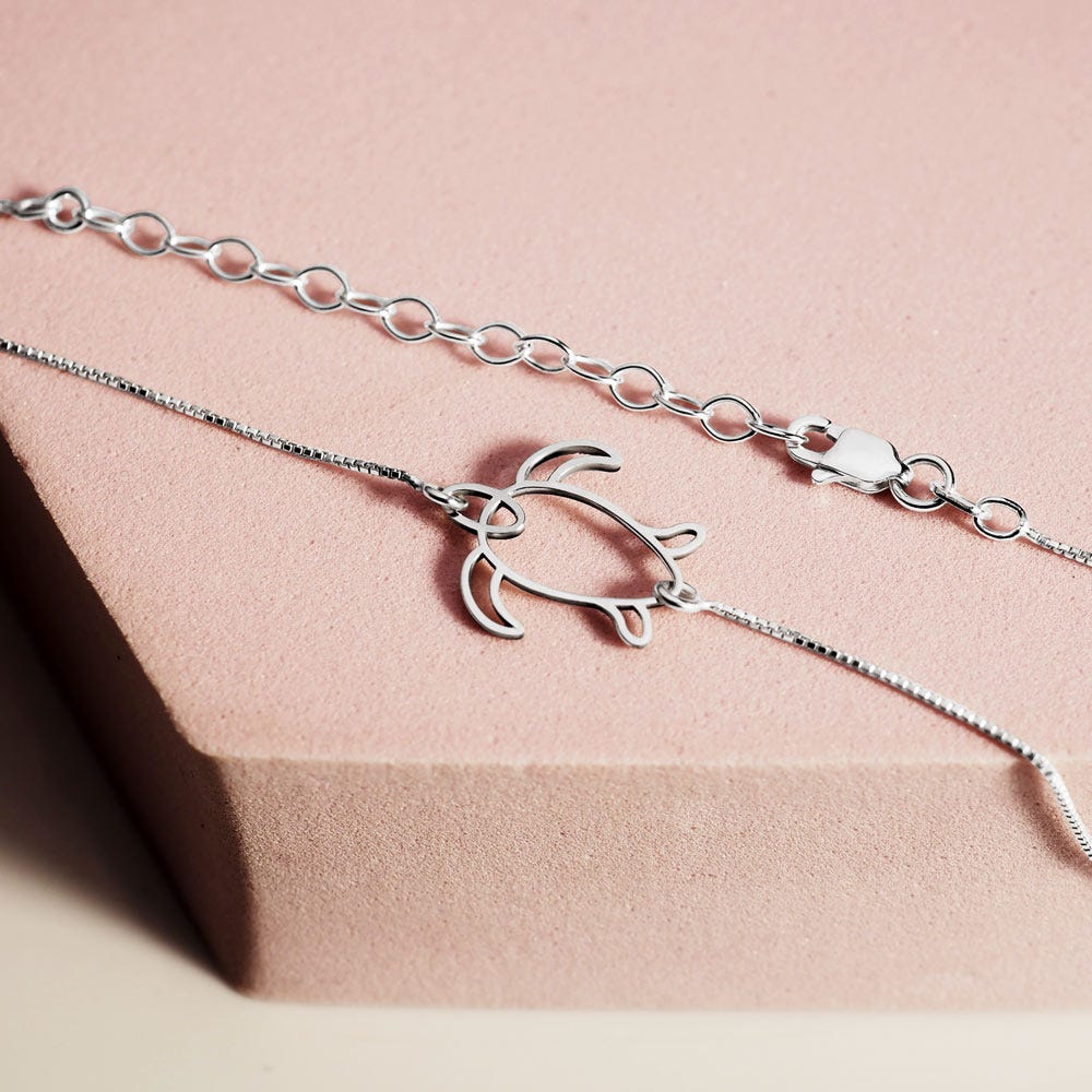 Sleek Sea Turtle Anklet