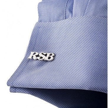 Personalized Sterling Silver Initial Cufflinks