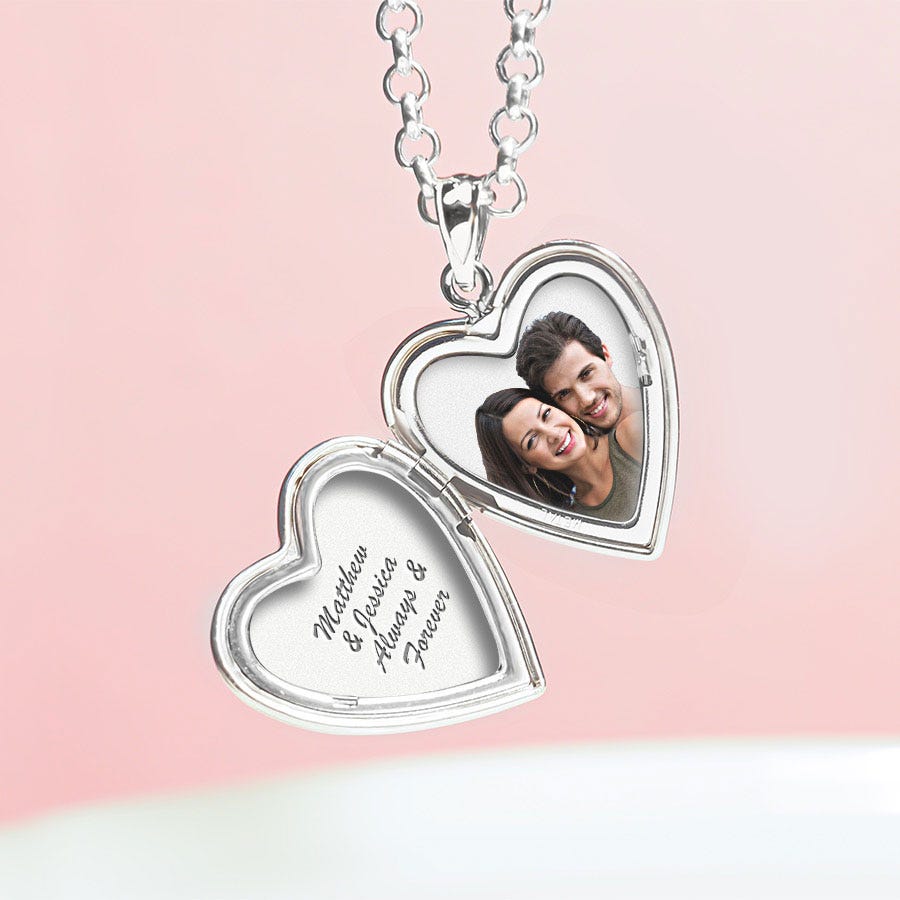 "Together Forever" Heart Photo Locket